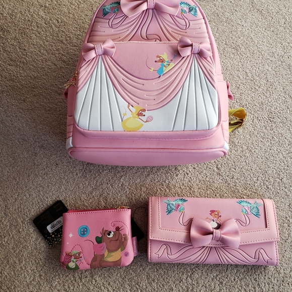 Disney Loungefly Handbags - NWT CINDERELLA 3 PIECE SET LOUNGEFLY